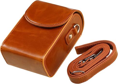 Camera Sling Bag Camera Case, Practical Small PU Leather Lightweight Waterproof Profession Carrying Crossbody Case, Coffee in Saudi Arabia
