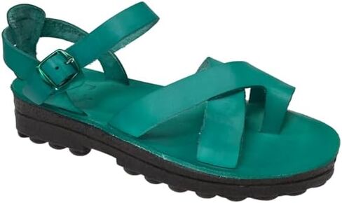 Jerusalem Sandals Womens Tovah Black, Durable Handcrafted Real Leather Sandals, Sandals for Women With Back Strap and Toe Loop, Molded Footbed, Textured sole, Waterproof in Saudi Arabia