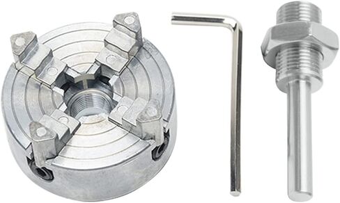 3 Jaw Zinc Alloy Lathe Chuck Wood Turning Clamp Drilling Tool Threaded Back for Machine with Connecting Rod Chuck(A) in Saudi Arabia