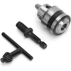 Light Wrench Key Typ Drill Chuck 0.6-6MM 3/8-24UNF + 1/4 Hex Head 3/8 Thread Extension Rod Drill Clamp Chuck Drill Chuck