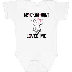 inktastic My Great Aunt Loves Me Kitty Cat Baby Bodysuit