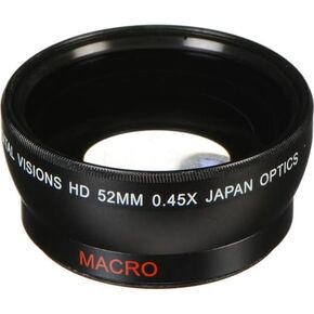 Professional HD 0.45x Wide Angle Conversion Lens with Macro, 52mm Filter Thread, Japan Optics