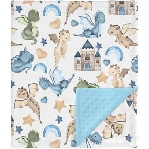 Hawskgfub Blue Dragon Castle Mink Baby Baby Baby with Protecting Boys Down Dame Gail
