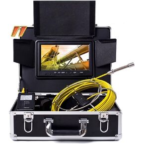 Sewer Camera, Sewer Camera With 9inch Monitor 17MM 20/30/50/100M Pipe Inspection Video Camera, 8GB TF Card DVR IP68 Drain Sewer Pipeline Industrial Endoscope(20m)