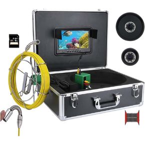 Sewer Camera, 9 Inch 17MM Pipe Pipeline Inspection Camera Waterproof Industrial Pipeline Endoscope Video Detection Camera System Machine Downhole TV 40M(F9119D-40M)