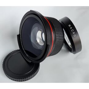 Super Wide Hi Def Fisheye Lens for Canon EOS R7 R10 (55 Size)
