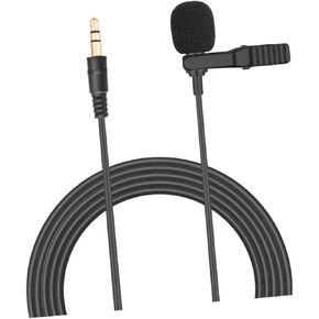 Lavalier Microphone Compatible Clip Mic for Interviews and Video Professional Omnidirectional Design for