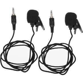 2Pcs Portable Clip Microphone Omnidirectional Conference Mic for Teaching Streaming and Recording Lightweight Design with Easy Clip Attachment