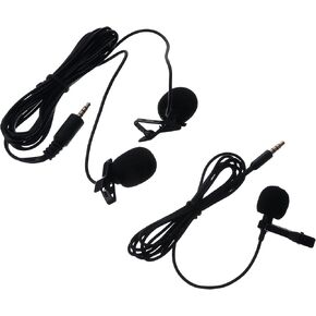 2Sets Clip Microphone for Outdoor Use Omnidirectional Conference Mic with High Sensitivity and Sturdy Clip for and Detail Capture