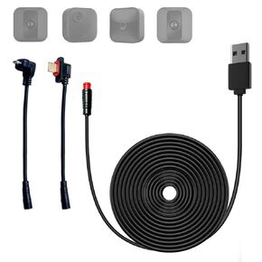 تم ترقيته ، كابل امتداد شحن 24.9 قدم/7.6 متر متوافق مع Blink XT و XT2 و New Outdoor/(3rd Gen)/Outdoor 4 (4th Gen) وكاميرات Simplisafe
