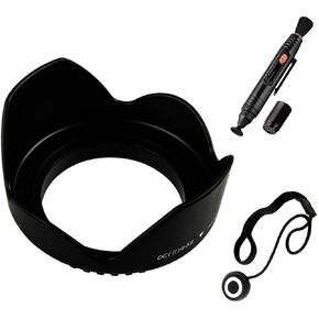 55mm Digital Tulip Flower Lens Hood Bundle for Select Canon Digital Cameras. UltraPro Bundle Includes Flower Tulip Lens Hood + Lens Cleaning Pen + Lens Cap Keeper