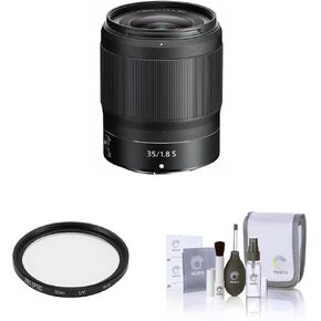 Nikon Nikkor Z 35mm F/1.8 S ، حزمة مع ProOptic Pro Digital 62mm متعدد الأشعة فوق البنفسجية مرشح ، مجموعة التنظيف