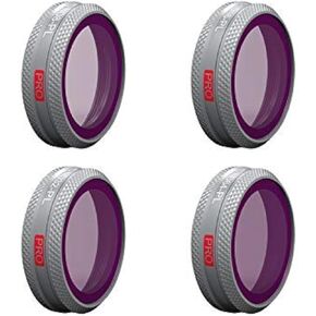 PGYTECH Filter Set Compatible for DJI Mavic 2 Zoom (Professional) Multi-Coated Drone Quadcopter Frame Material Aviation Aluminum Alloy Lens Optical Glass Camera Lens 4 Pack Filter ND/PL(8 16 32 64)