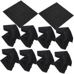 قطعة قماش تنظيف أسود 14 × 14 × 14 سم لعدسات وشاشات النظارات