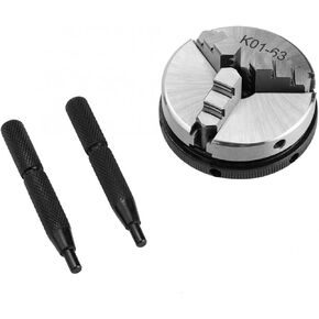 1pc Metal Lathe Chuck 3-Jaw K01-63/M14 Manual Self-Centering Lathe Chuck for Woodworking Drill Chuck
