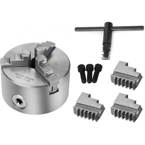 Lathe Chuck Metal Lathe Tool Self Centering Hardened Steel 4 Drill Chuck