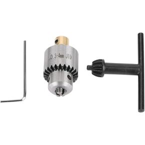 1 Set Mini Drill Chuck Micro 0.3-4mm Taper Mounted Drill Chuck and Wrench with Chuck Key Lathe Accessories Drill Chuck
