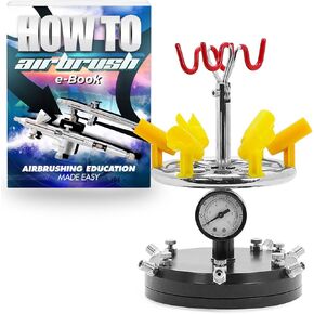 PointZero Eight Airbrush Holder Station with 6-Way MAC Splitter Manifold