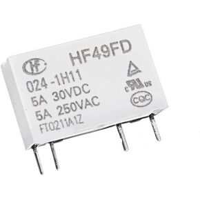 5pcs HF49FD HF49FD-005-1H11 HF49FD-012-1H11 HF49FD-024-1H11 Relay HF49FD-005 012 024 1H11 4Pin 5A Relays DC 5V 12V 24V Relay(HF49FD-012-1H11)