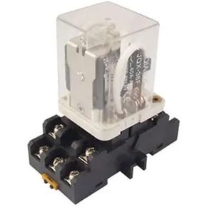 JQX-38F 40A DC 24V Coil Voltage Power Relay 3PDT 11 Pin w Socket