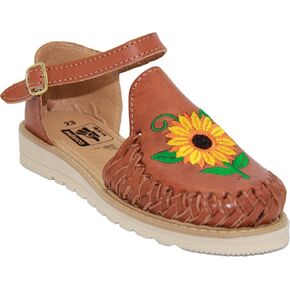 The Western Shops Womens Huarache Sandals, Womens Leather Sunflower Sandals, Mexican Leather Huaraches