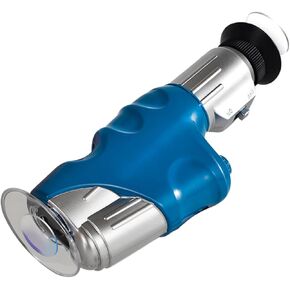 Milisten Handheld Pocket Microscope Magnifying LED Microscope for Outdoor Exploration Lightweight Design for Easy Carrying Educational Science Tool for and High Clarity