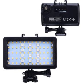 ASHATA Video Lighting Dive Light, Underwater RGB LED Fill Light 5000-6000K for Photography Videography, with 3000mAh Battery, 130ft