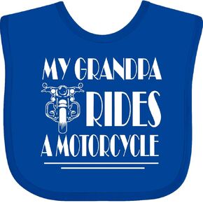 inktastic My Grandpa Rides a Motorcycle Baby Bib