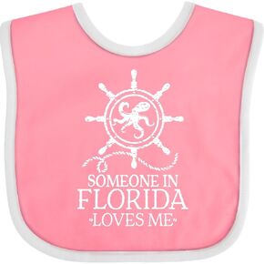 inktastic Someone in Florida Loves Me Baby Bib