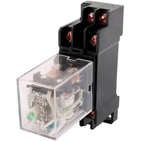 DC12V Coil 8 Screw Terminal Electromagnetic Power Relay 10A w Socket