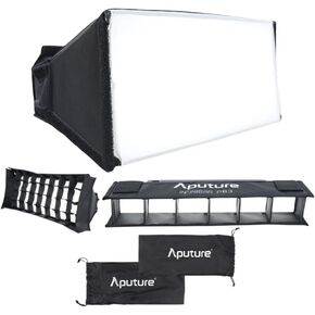Aputure INFINIBAR PB3 Rectangular LED Light Modifier Softbox Bundle with 45-Degree Light Control Fabric Grid (2 Items)