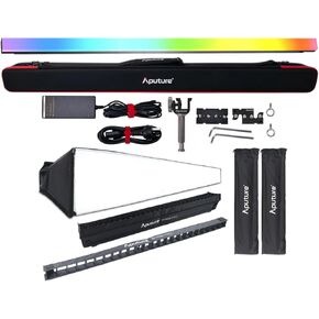 Aputure Infinibar PB12 Pixel Bar with Softbox, Grid, and Connector for Flexible, Precise, and Modular Lighting (4 Items)