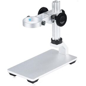 G600 Aluminum Alloy Microscope Stand, Adjustable Height Bracket Holder, Stable Lifting Support for USB Digital Microscopes, 32-34mm Clamp