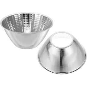 2Pcs Flashlight Reflector Cup Aluminum Fitting for LED Light Lighting Fixture Shade Replacement Compact Portable for Outdoor Use