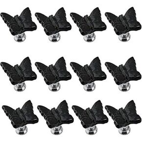Cartoon Ceramic Knobs,Cute Drawer Handle,12PCS Red Cute Butterfly Porcelain Ceramic Door Knobs/Pull/Handle for Kitchen Cabinet Drawer Cupboard Chest,Vintage Dresser,Wardrobe & Kid's Children's Furnitu