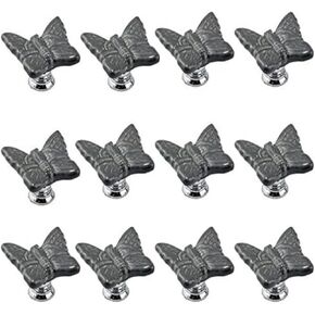 Cartoon Ceramic Knobs,Cute Drawer Handle,12PCS Red Cute Butterfly Porcelain Ceramic Door Knobs/Pull/Handle for Kitchen Cabinet Drawer Cupboard Chest,Vintage Dresser,Wardrobe & Kid's Children's Furnitu