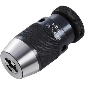 1pc 16UNF 20UNF 24UNF Thread Dril Chuck Collet Chuck 3/8-24UNF 1-16 5/8-16UNF Keyless Self-Tightening Chuck for Drilling Machine(1-10mm (M10x1))