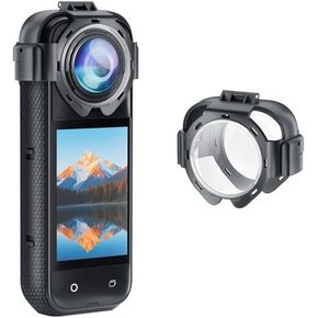 Lens Guard Cover Protector for Insta-360 X5, Lens Cap Snap-on Protective Mirror Anti-Fog Anti-Scratch Lens Case Cover Frame for X5 Action Camera, High Definition