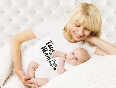 Tstars Tough Cookie Mommy and Me Matching Outfits Mothers Day Mom & Baby Shirts Set in Saudi Arabia