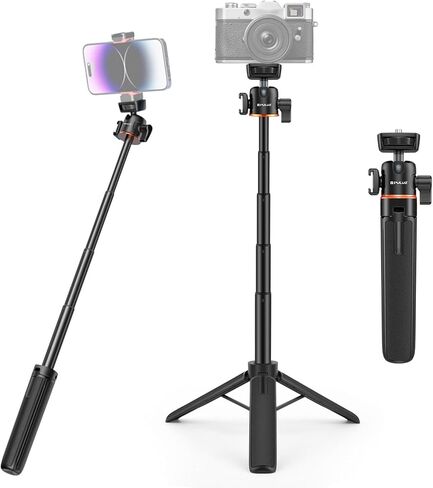 Puluz Selfie Stick Trans for Action Cameras ، 20 "قابلة للتمديد ترايبود حامل مغناطيسي ، ملحقات مدونة مدونة ، مقبض الكاميرات الكاميرات in Saudi Arabia