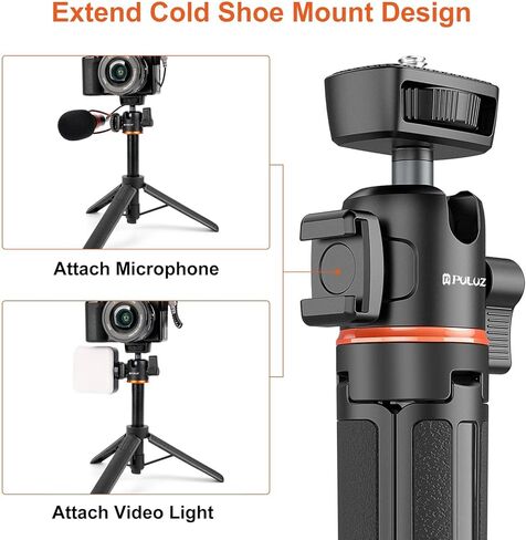 Puluz Selfie Stick Trans for Action Cameras ، 20 "قابلة للتمديد ترايبود حامل مغناطيسي ، ملحقات مدونة مدونة ، مقبض الكاميرات الكاميرات in Saudi Arabia