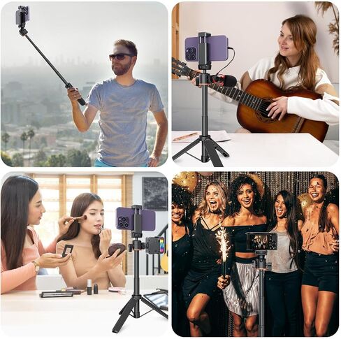 Puluz Selfie Stick Trans for Action Cameras ، 20 "قابلة للتمديد ترايبود حامل مغناطيسي ، ملحقات مدونة مدونة ، مقبض الكاميرات الكاميرات in Saudi Arabia