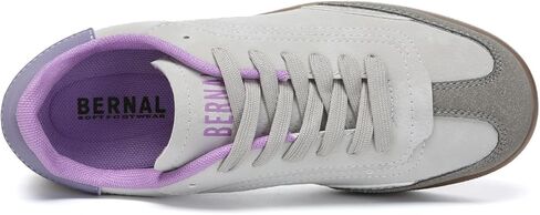 Bernal Women's Fashion Sneakers Flat Low-Top Lace-Up Comfortable Casual Tennis Shoes Walking Travel Shoes Dress Sneakers in Kuwait