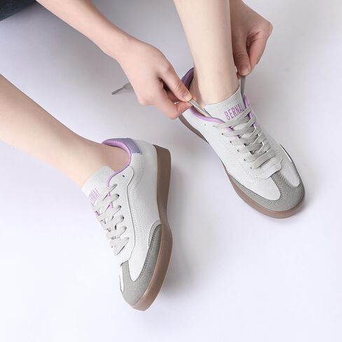 Bernal Women's Fashion Sneakers Flat Low-Top Lace-Up Comfortable Casual Tennis Shoes Walking Travel Shoes Dress Sneakers in Kuwait