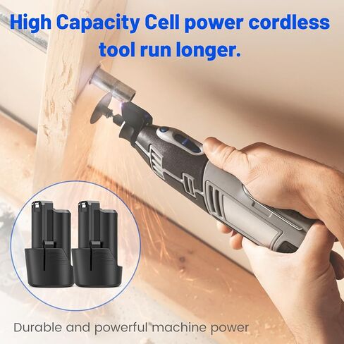 2 حزم ZM12V 12V 4000MAH استبدال بطارية الليثيوم لـ Dremel 12V Max Lithium-ion Cordless أدوات 8240 in Saudi Arabia