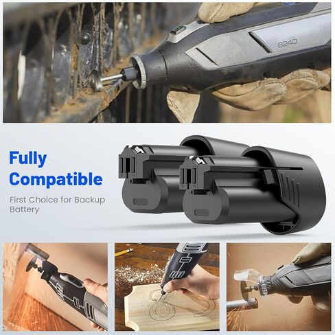2 حزم ZM12V 12V 4000MAH استبدال بطارية الليثيوم لـ Dremel 12V Max Lithium-ion Cordless أدوات 8240 in Saudi Arabia