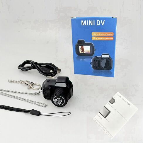 Retro Keychain Mini Digital Camera Tiny Micro Vintage Miniature with Sd Card Worlds Smallest Key Chain Dv Snap Video 1080P Camera (Y3000 Camera-32G(Send a Necklace)) in Saudi Arabia
