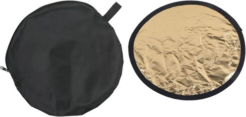 Mini Round Light Reflector Silver Gold 2 in 1 عاكس ، ملء الضوء الناعم للتصوير الفوتوغرافي المحمول لوحة الضوء ، للإضاءة الحية ، التصوير الفوتوغرافي ، مع حقيبة تخزين (30 سم) in Kuwait