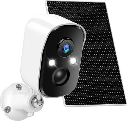 VicoHome Security Camera Wireless Outdoor with Solar Panel – 2K Battery-Powered WiFi Camera, AI Motion Detection, Spotlight & Alarm, Color Night Vision, 2-Way Talk, Cloud & SD Storage | White (White) in Kuwait