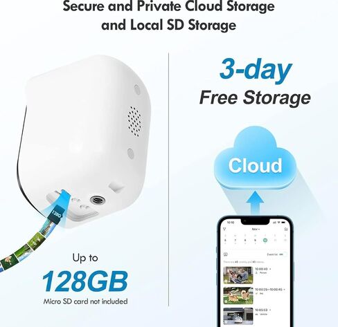 VicoHome Security Camera Wireless Outdoor with Solar Panel – 2K Battery-Powered WiFi Camera, AI Motion Detection, Spotlight & Alarm, Color Night Vision, 2-Way Talk, Cloud & SD Storage | White (White) in Kuwait